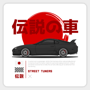 Street Tuner Black Supra mk4 Sticker